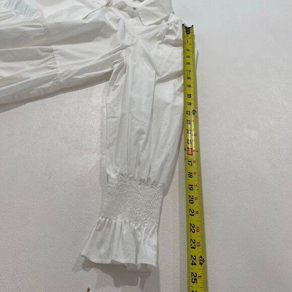 WAYF White Tiered Mini Dress XL | Long Sleeve Babydoll Dress Women’s Flowy Tunic - Picture 6 of 10